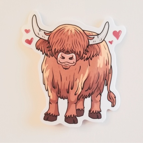 Highland Cow Sticker Western Farmhouse Decor Highland Cattle‎ - Picture 1 of 2